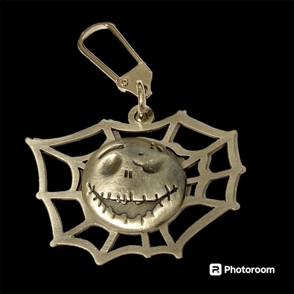 Vtg Disney Jack Skellington Zipper Pull Purse Charm Nightmare Before Christmas - Picture 1 of 9